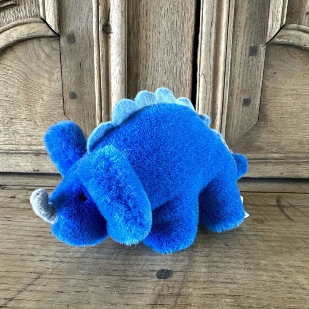 Vintage Blue Dinosaur Plush Expressly Made for Mervyn’s 8" Stuffed Animal